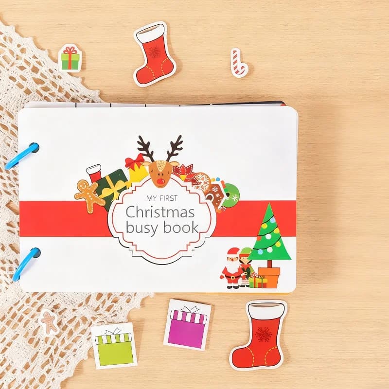 Montessori książeczka sensoryczna dla malucha - na Halloween i Boże Narodzenie🎁