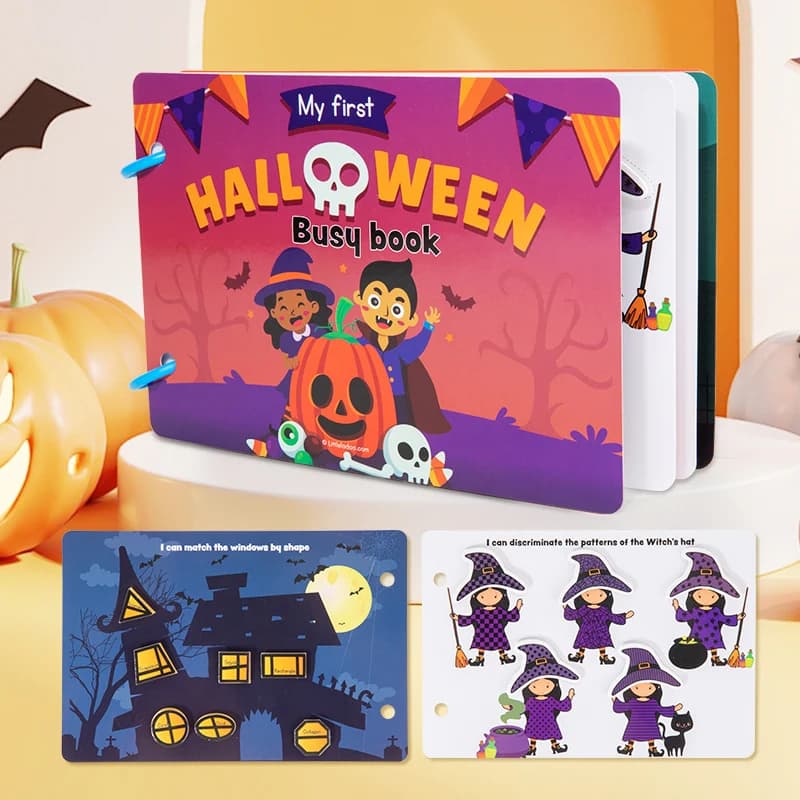 Montessori książeczka sensoryczna dla malucha - na Halloween i Boże Narodzenie🎁
