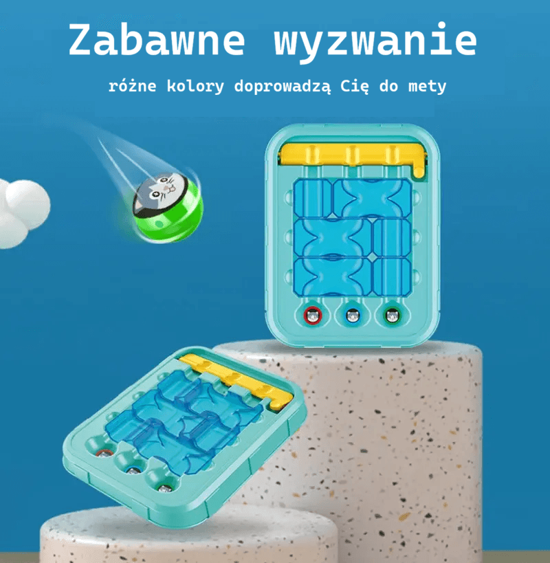 Edukacyjna zabawka dla dzieci – labirynt z kotkiem, łamigłówka rozwijająca IQ, gra planszowa Montessori, ćwiczenie planowania i logicznego myślenia, prezent dla dzieci