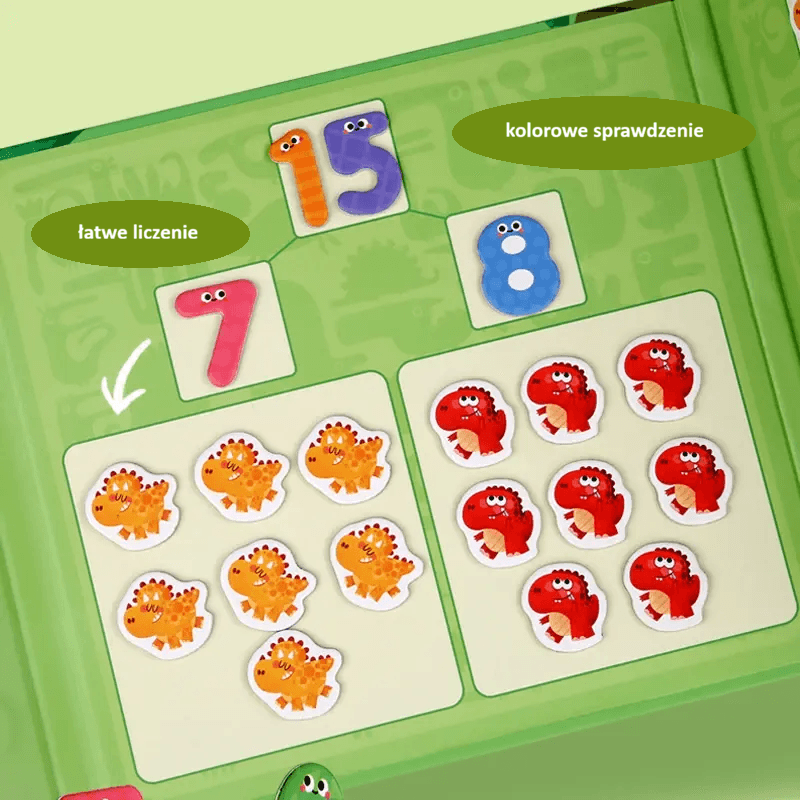 Dziecięce naklejki magnetyczne do matematyki – wesoła arytmetyka. Gry Montessori do wczesnej edukacji i nauki dla małych dzieci.