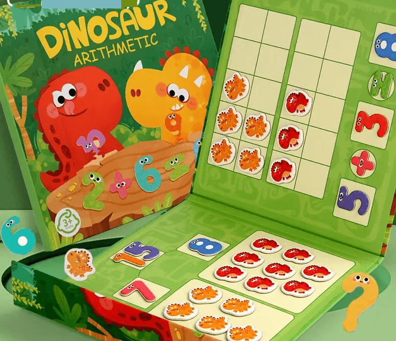 Dziecięce naklejki magnetyczne do matematyki – wesoła arytmetyka. Gry Montessori do wczesnej edukacji i nauki dla małych dzieci.